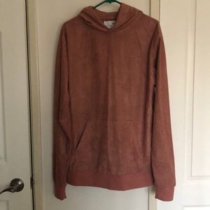 Lifted Anchors Salmon Suede Hoodie